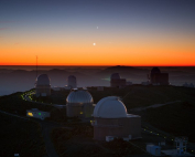 Three planets dance over the ESO's La Silla Observatory